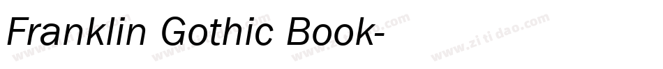 Franklin Gothic Book字体转换